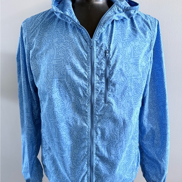 Men's Blue Patterned Jacket- Keith Haring - Uniqlo - Picture 2 of 6